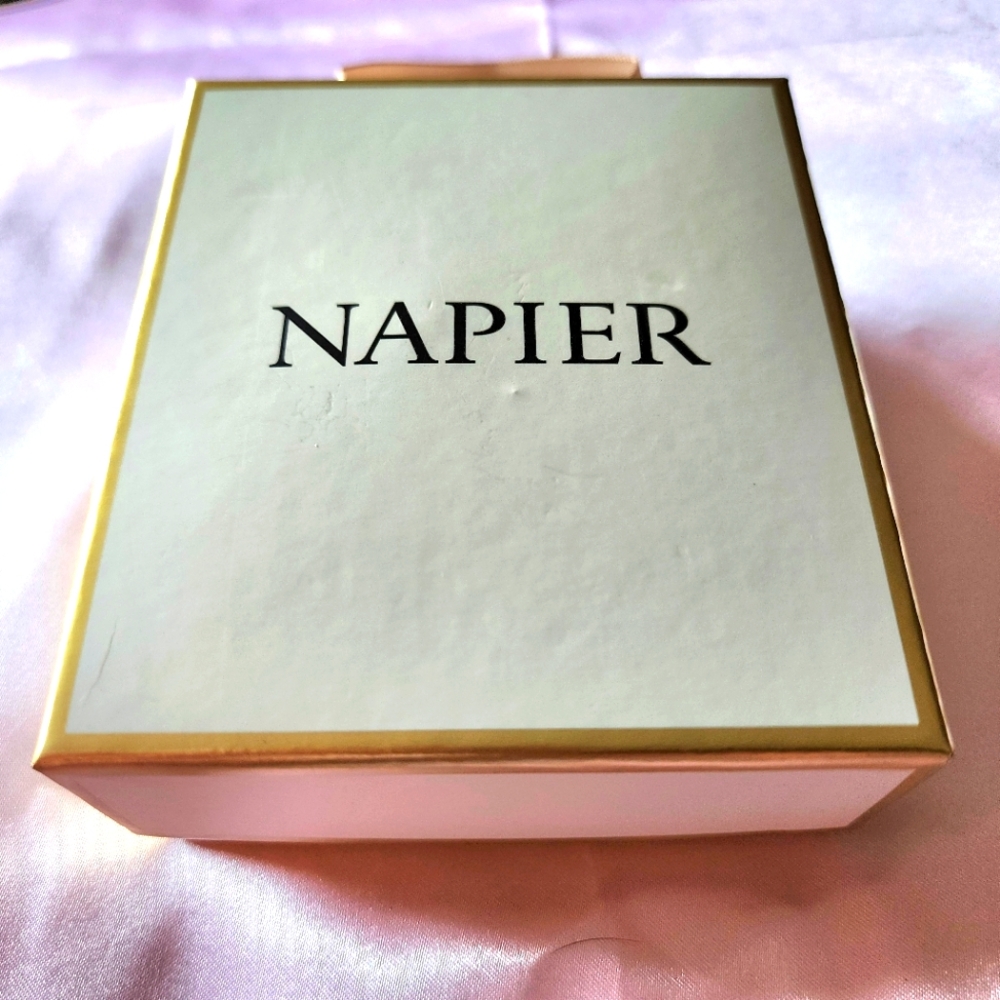 Napier Gold and Black Butterfly Brooch - Picture 3 of 4